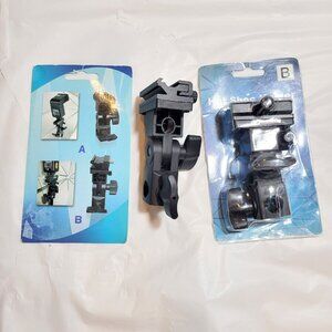 2 New Hot Shoe Adapters Holder Flash Photo Light Stand Mount For C-Stand